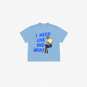 Tricou „I Need Love and Whiskey” – Tricou Statement Vintage Aesthetic