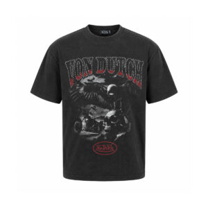 Tricou Von Dutch Vultur Chopper & Craniu – Negru Vintage | Oversized