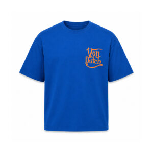 Tricou Von Dutch Logo – Albastru Regal | Oversized Unisex
