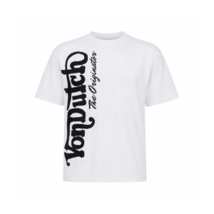 Tricou Von Dutch The Originator – Alb | Logo Vertical Unisex
