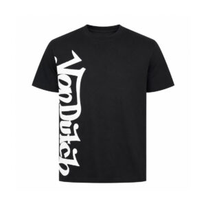 Tricou Von Dutch Logo Vertical Alb – Negru | Unisex