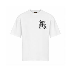 Tricou Von Dutch Logo Clasic – Alb | Oversized Unisex