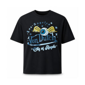 Tricou Von Dutch City Of Angels – Negru | Ochi Înaripat Oversized