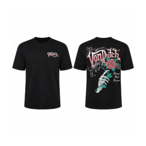 Tricou Von Dutch Always And Forever Trandafir – Negru | Print Spate Unisex