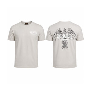 Tricou Von Dutch Originals cu Vultur Înaripat pe Spate – Gri Deschis | Unisex