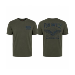 Tricou Von Dutch M107 Club Vultur – Verde Militar | Print Spate Unisex